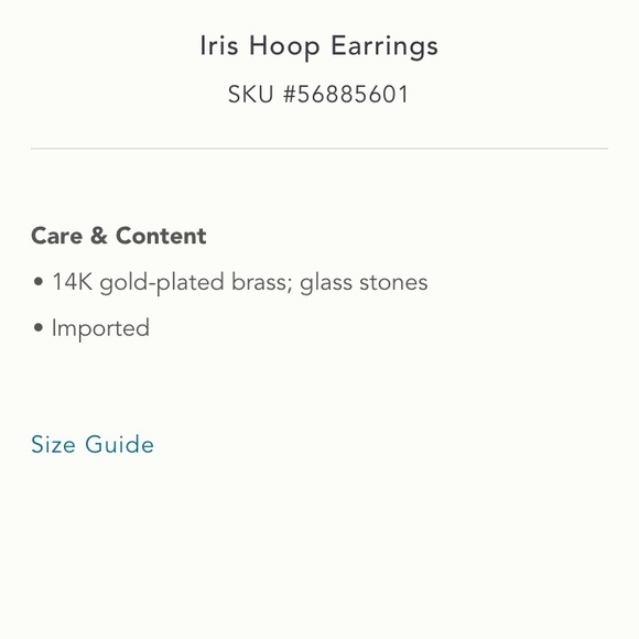 Anthropologie Serefina Iris Hoop Earrings NWT - Picture 8 of 11